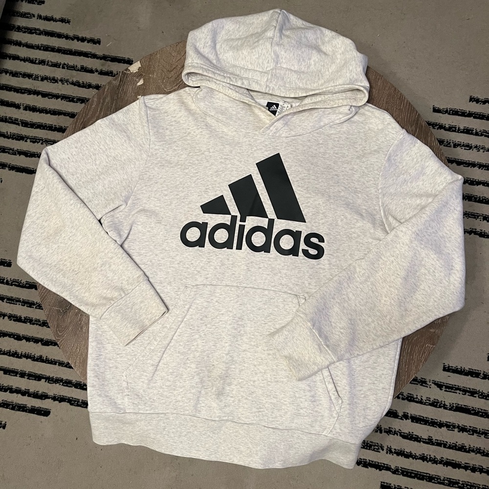 Men’s heathered adidas hoodie size large